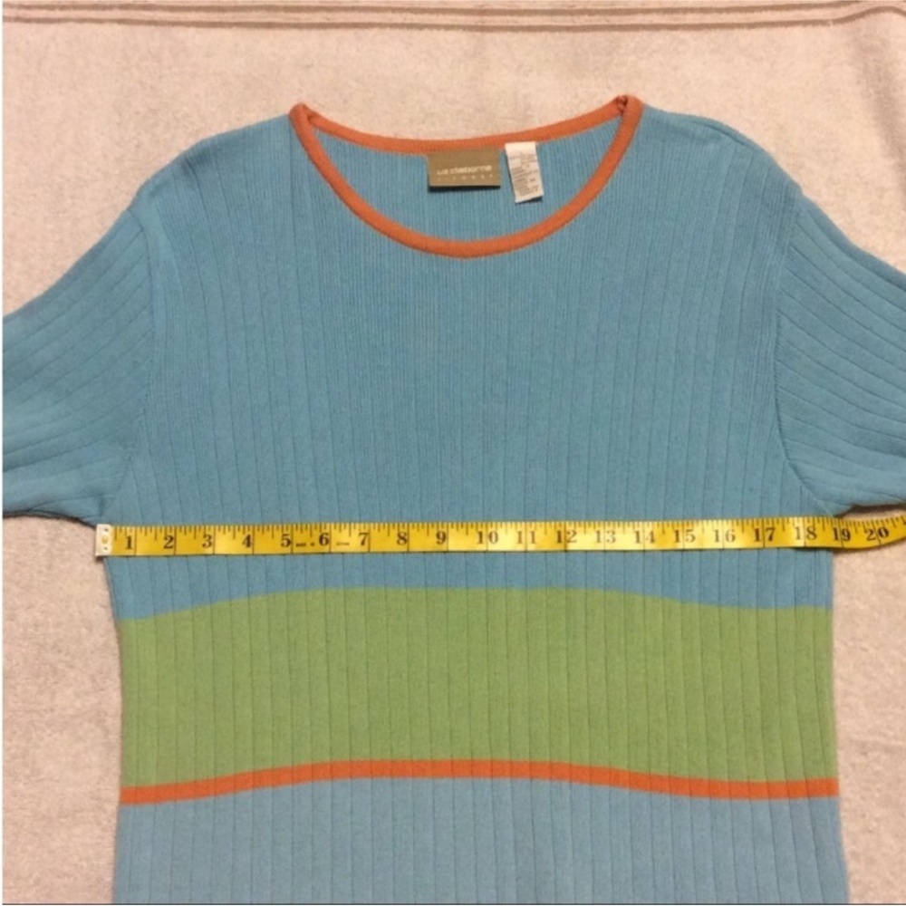 LIZ CLAIBORNE LIZWEAR Colorful Summer SWEATER Size LARGE - Picture 5 of 9